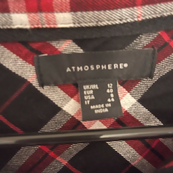 Black Plaid Top - fits like a size Small - Picture 5 of 7